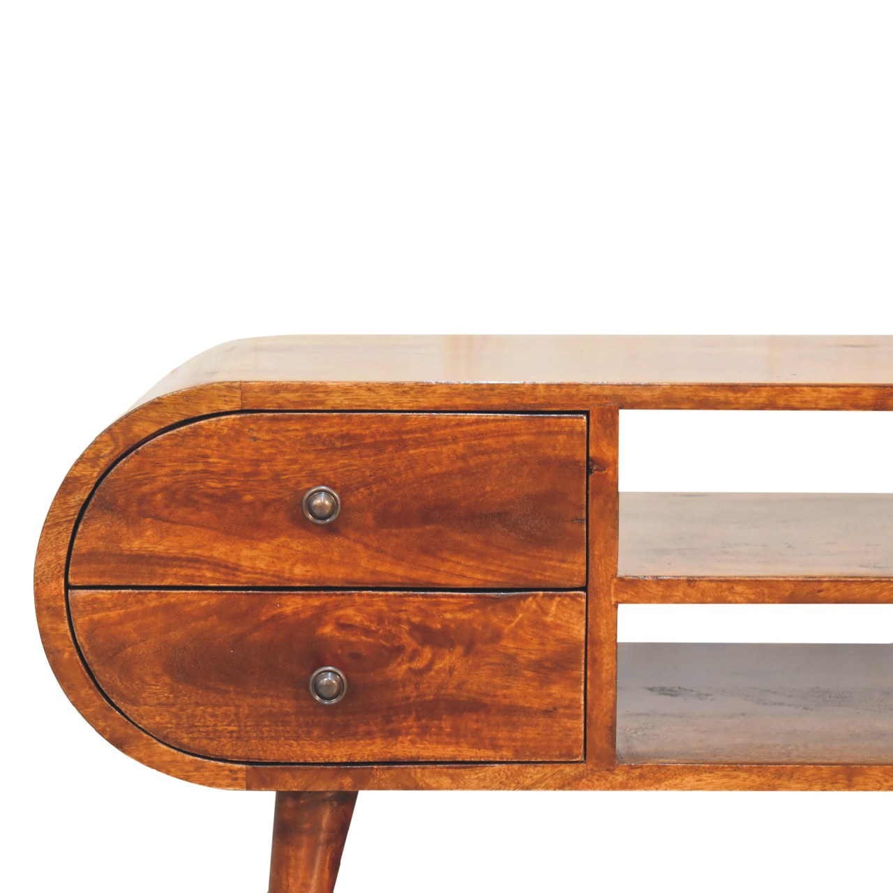 Solid Wood Chestnut Circular Media Unit