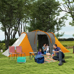 4-6 Man Large Camping Tent With 2 Bedroom And Living Area | Multi Colour