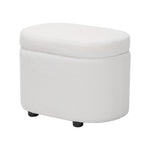 Breeins Modern Teddy Fleece Storage Ottoman With Plastic Legs