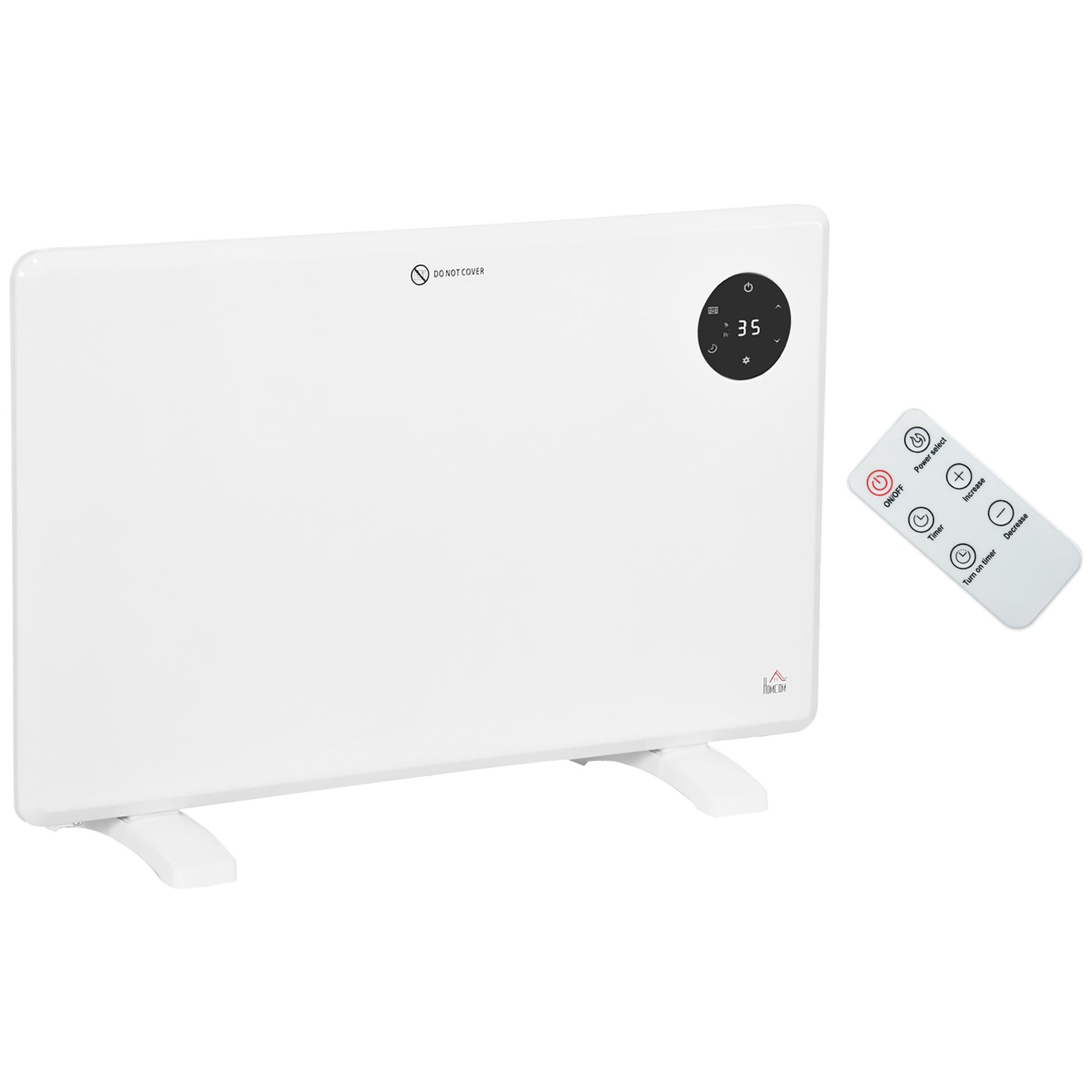 1200w Electric Convector Heater Quiet With Led Display | One Size | White