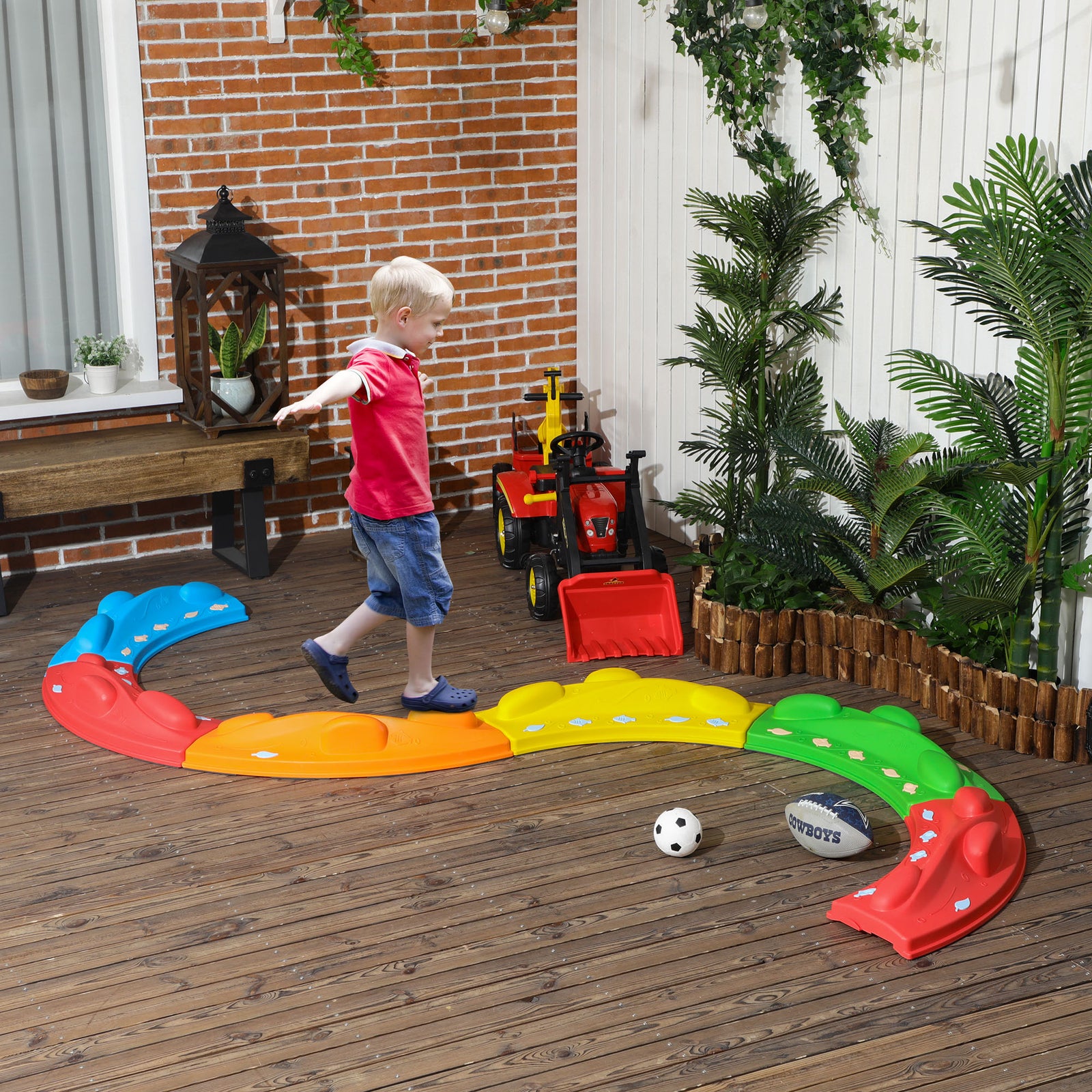 Kids Balance Beam, 6 Pieces Stepping Stones, For Obstacle Course