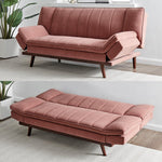 Scandinavian Click Clack Sofa Bed - Double | Rose