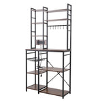 Multifunctional Kitchen Bakers Rack Storage Shelf With Power Sockets