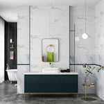Rectangle Mirror, Wall Mirror With Steel Frame For Bathroom | Small | Black