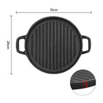 24/28/31cm Dia Pre-seasoned Cast Iron Frying Pan With Double Handles | Small