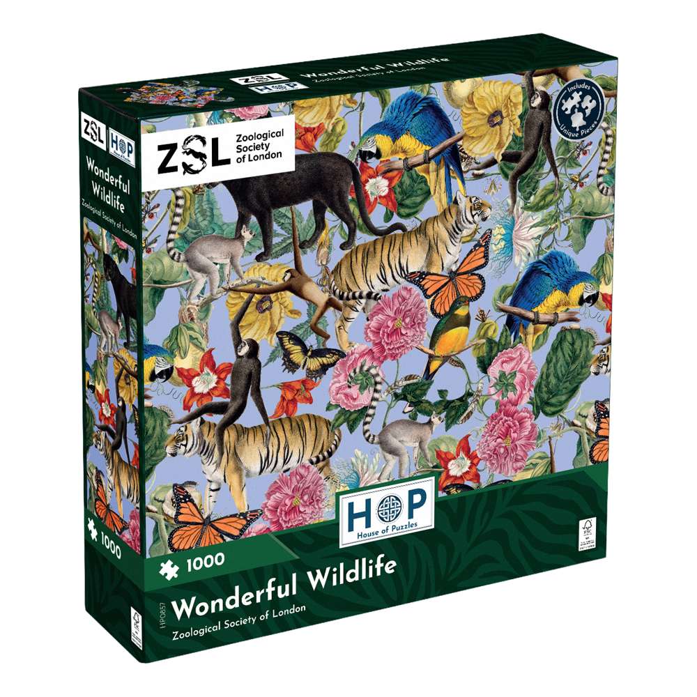 The House of Puzzles ZSL Wonderful Wildlife 1000 Piece Jigsaw Puzzle
