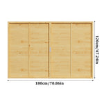 Spruce Wood Fence Panel 180cm W X 90/120/150cm H, Weather-resistant Treated Wood With Eco-friendly Water-based Finish | Medium