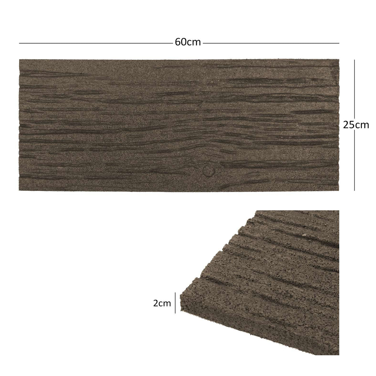 Eco-friendly Rail Sleeper Stepping Stones - Brown | Set of 2 | Brown