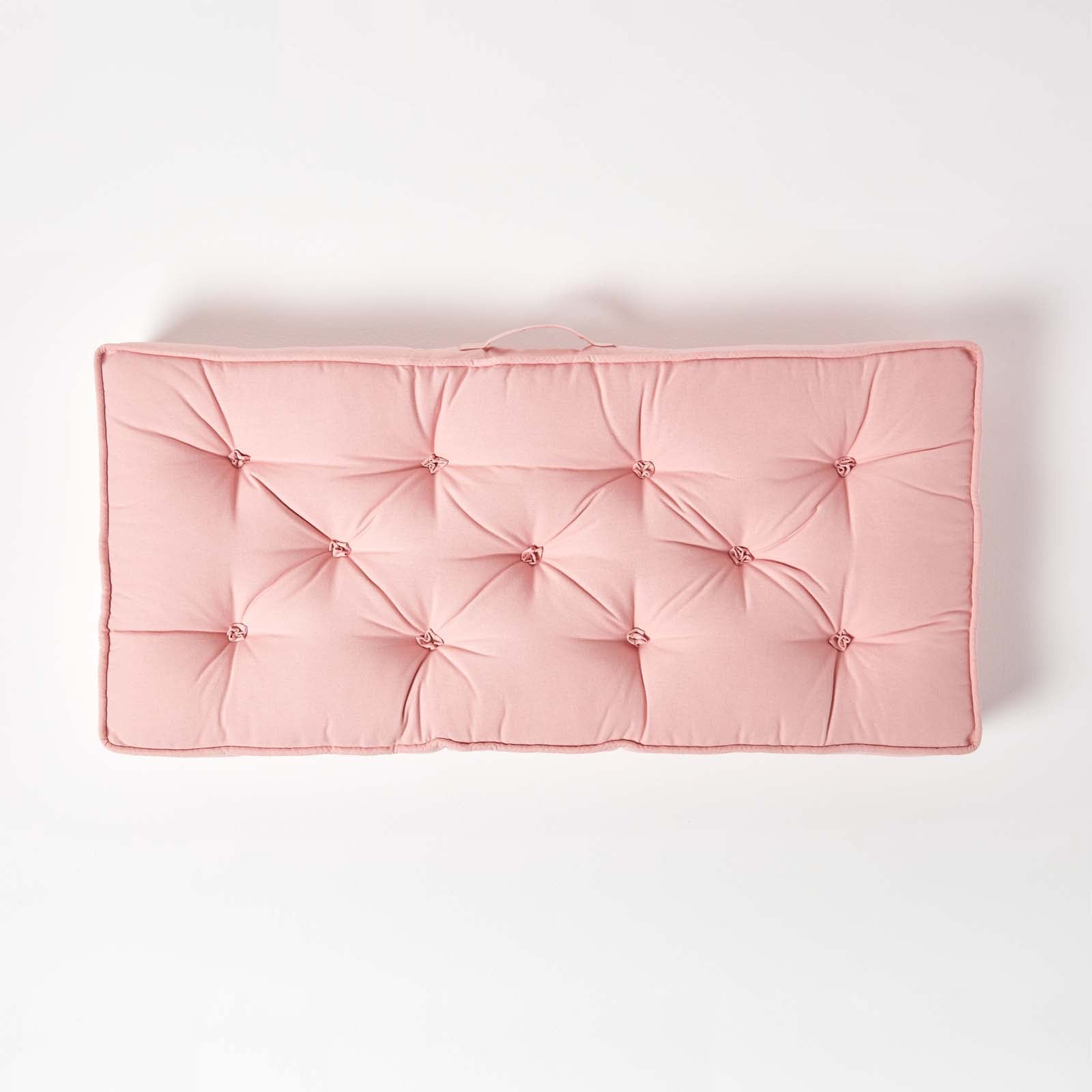 Cotton 2 Seater Booster Cushion | 50cm x 100cm | Pink