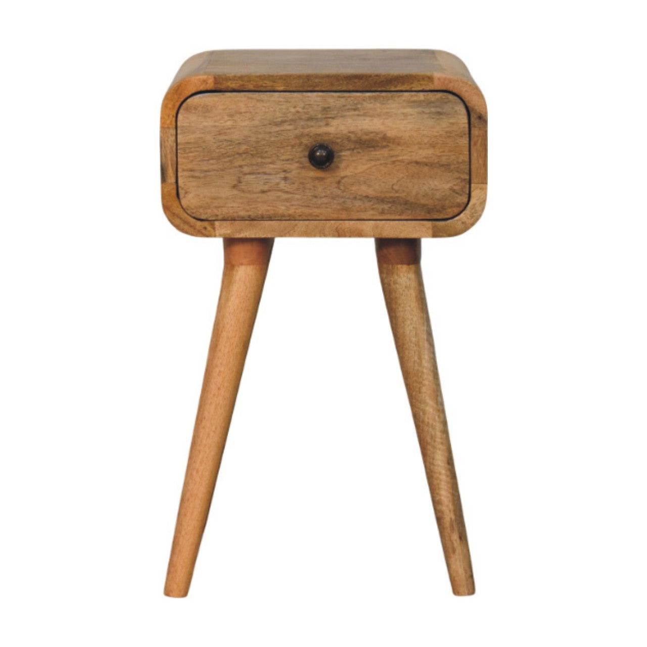 Solid Wood Avora Mini Oak-ish Nightstand With 1 Drawer