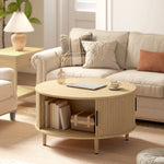 Coffee Table With Lift Top Sliding Door 80 Cm | Natural