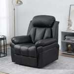 Pu Leather Electric Recliner Mobility Lift&rise Overstuffed Design Black