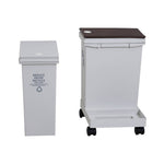 24l/40l Dual Compartment Trash Can With Lids And Wheels – Dry And Wet Waste Separation | Small