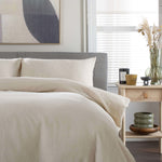 Mottle Cotton Textured Duvet Cover Set | King | Natural