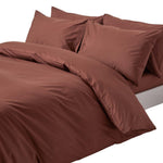 Egyptian Cotton Duvet Cover With Pillowcase, 200 Tc | Single | Chocolate