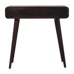 California Walnut Curved Hallway Table