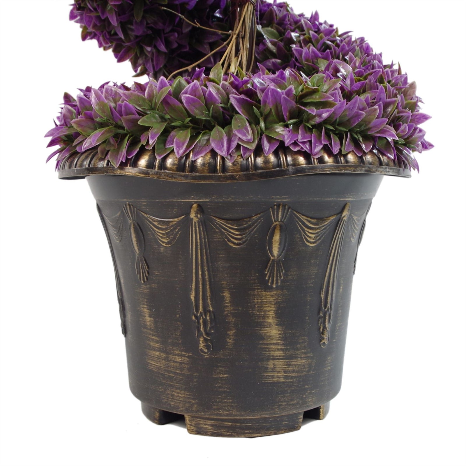 90cm Purple Large  Spiral With Decorative Planter