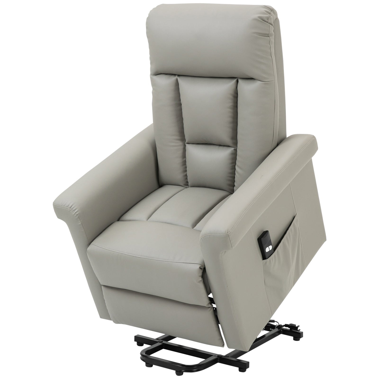Power Lift Chair Pu Leather Electric W/ Side Pocket