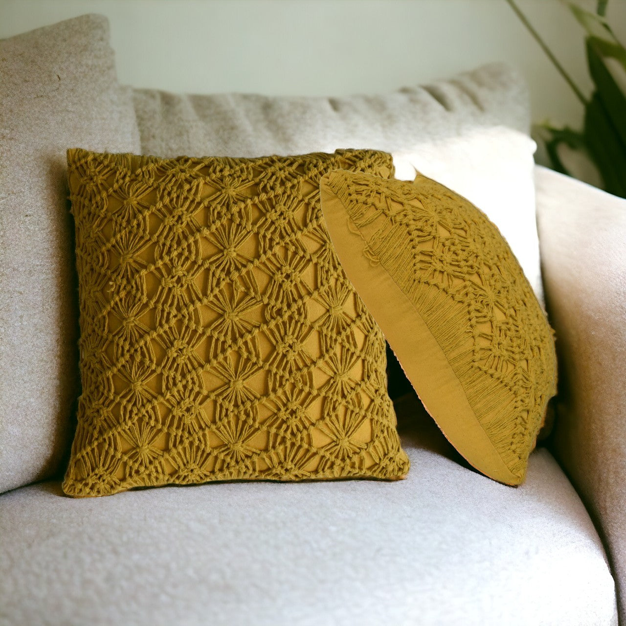 Maura Cushion - Set Of 2 | Set-of-2 | Mustard
