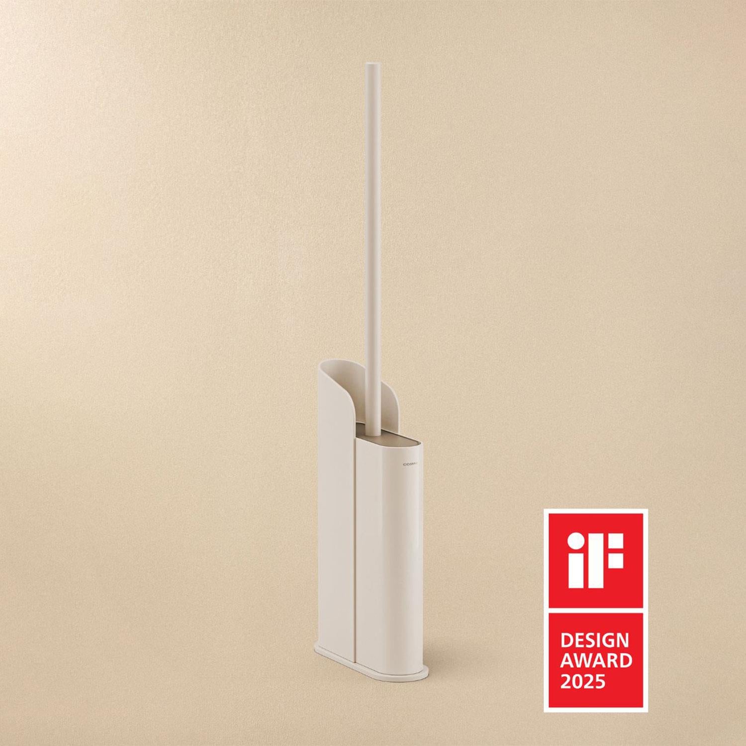 Silicone Toilet Brush Floor Or Self-adhesive Flat Collection | Matte White
