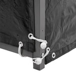Firewood Rack With Rain Cover Outdoor Galvanised Steel Storage | Small | Black