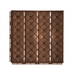 Polydeck Pvc Interlocking Decking Tiles - Brown | Set of 6 | Brown