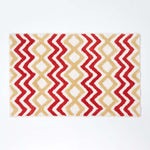 Chevron Cotton Bath Mat | 50 x 80cm | Orange & White