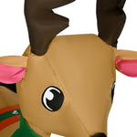 4ft Inflatable Santa Claus With Sled And Reindeer Xmas Led