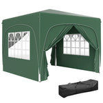 3x3m Pop Up Gazebo With Sides, Bag, Upf50+ | Green