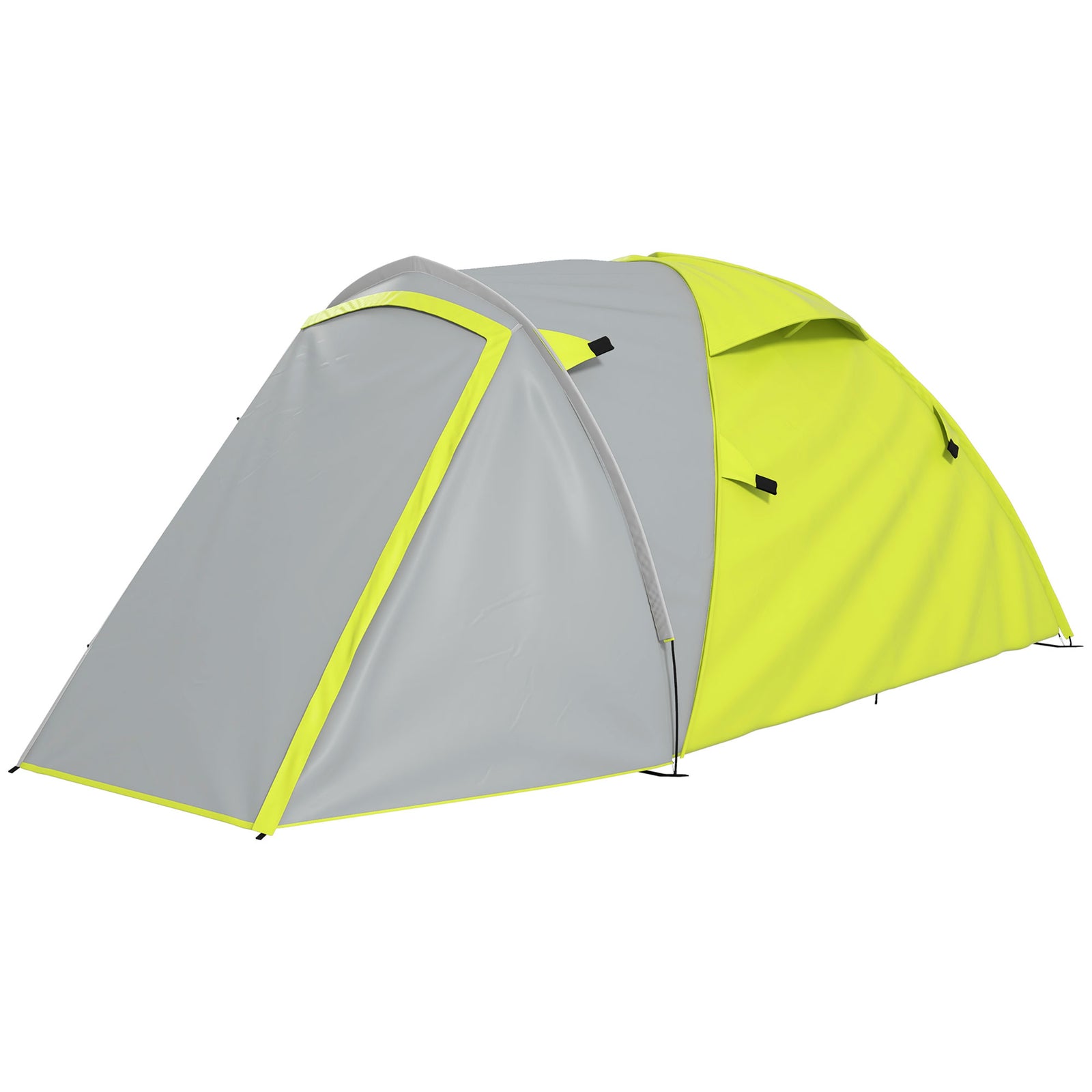 2-3 Man Camping Tent With Living Area, 2000mm Waterproof | Yellow