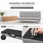 Britney Linen Sofa Bed 3 Seater | Grey