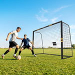 SPORTNOW Football Goal, 10 X 6.5ft Football Net With Epe Padding, Yellow
