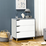 Chest Of Drawers 3 Drawer Unit Storage Organiser Bedroom | One Size | White