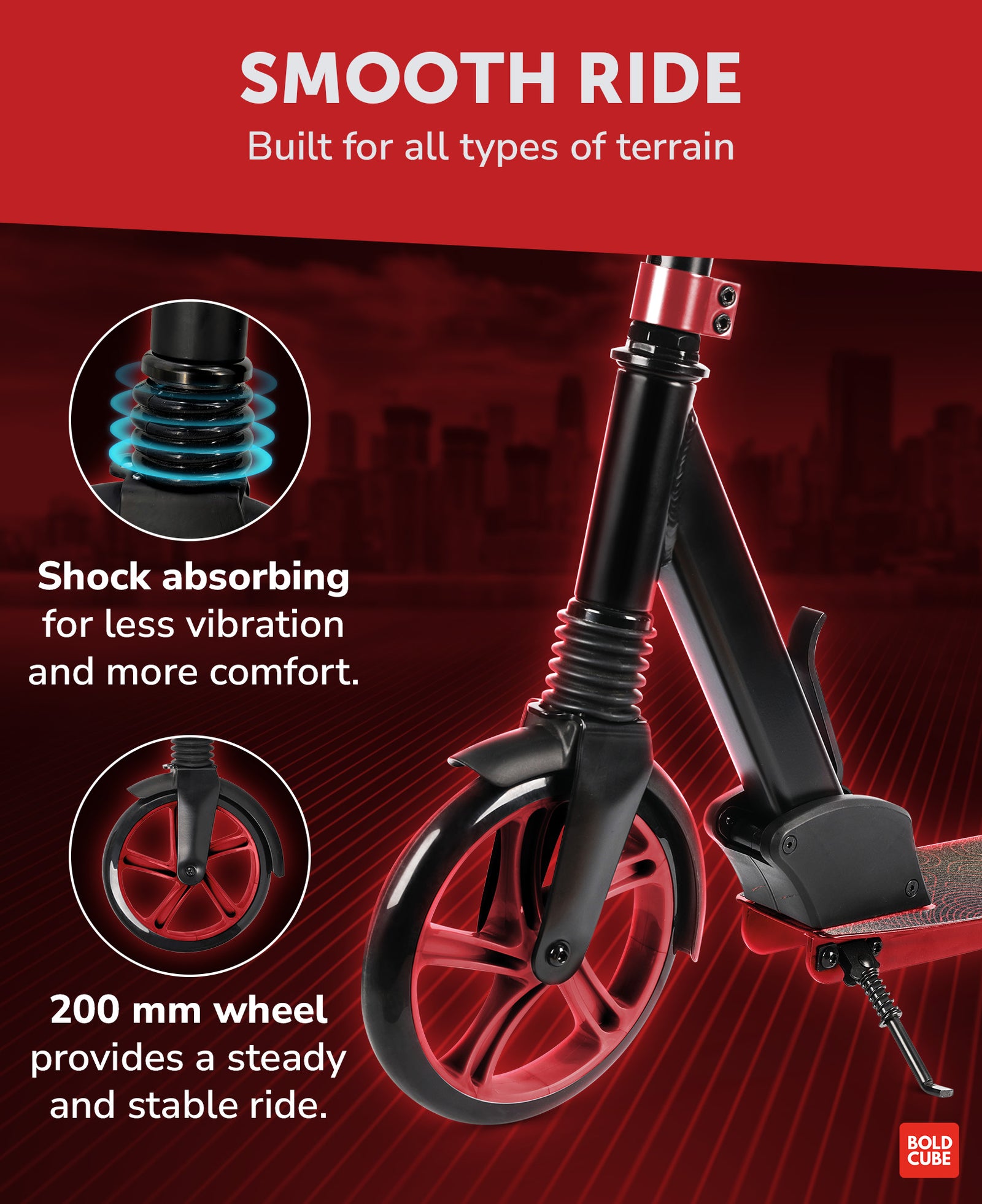 Big 2 Wheel Scooter | Burgundy