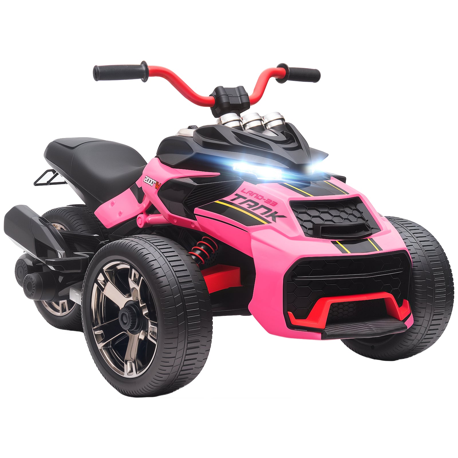 12v Kids Electric Ride On Car, Battery Powered Ride On Atv | Pink