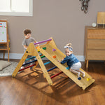 Aiyaplay Toddler Climbing Frame, Wooden Indoor Pikler Triangle Set
