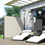 Outdoor Retractable Privacy Side Awning | Medium | Beige