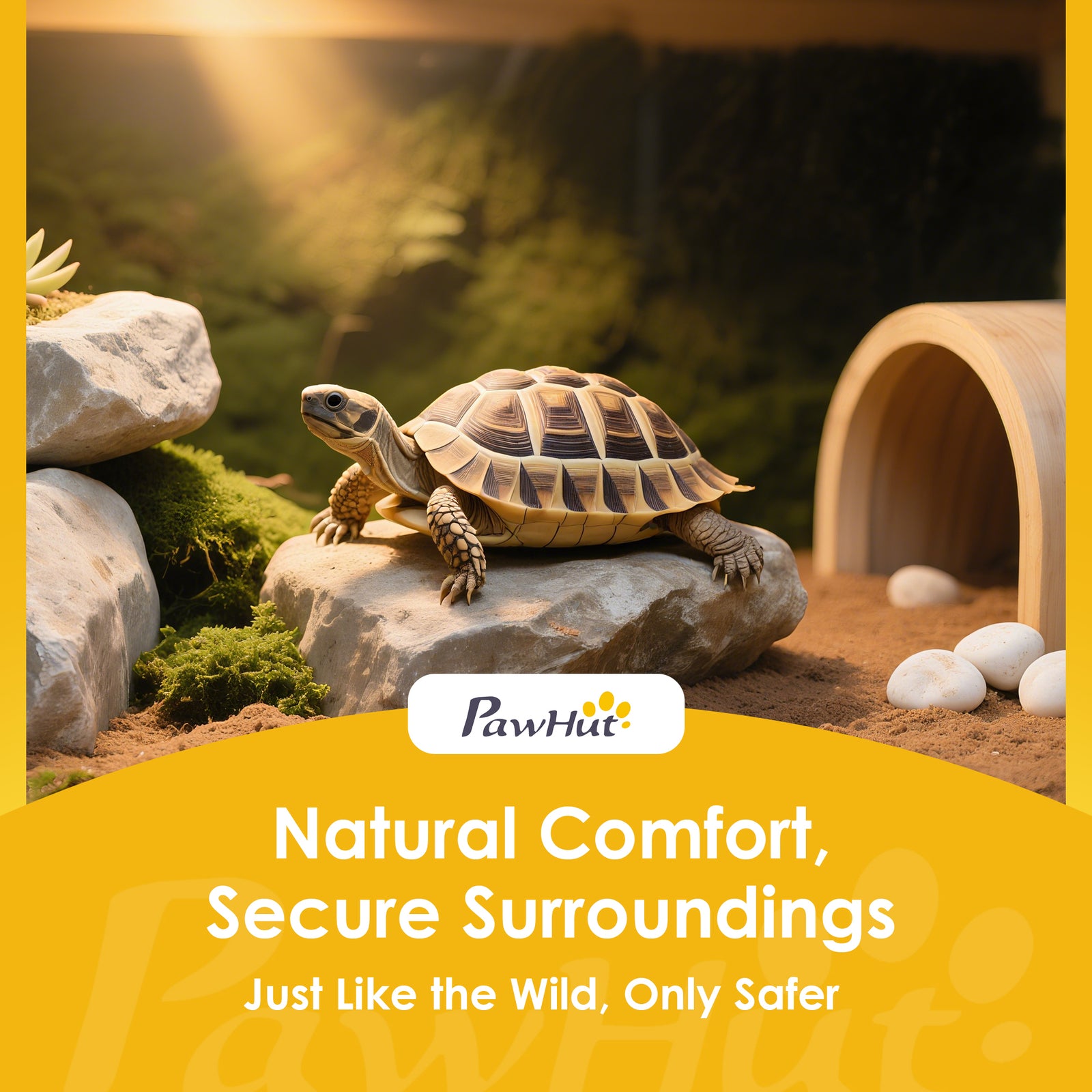 Tortoise House With Mesh Roof, Small Pet Reptile Wooden House | Blue
