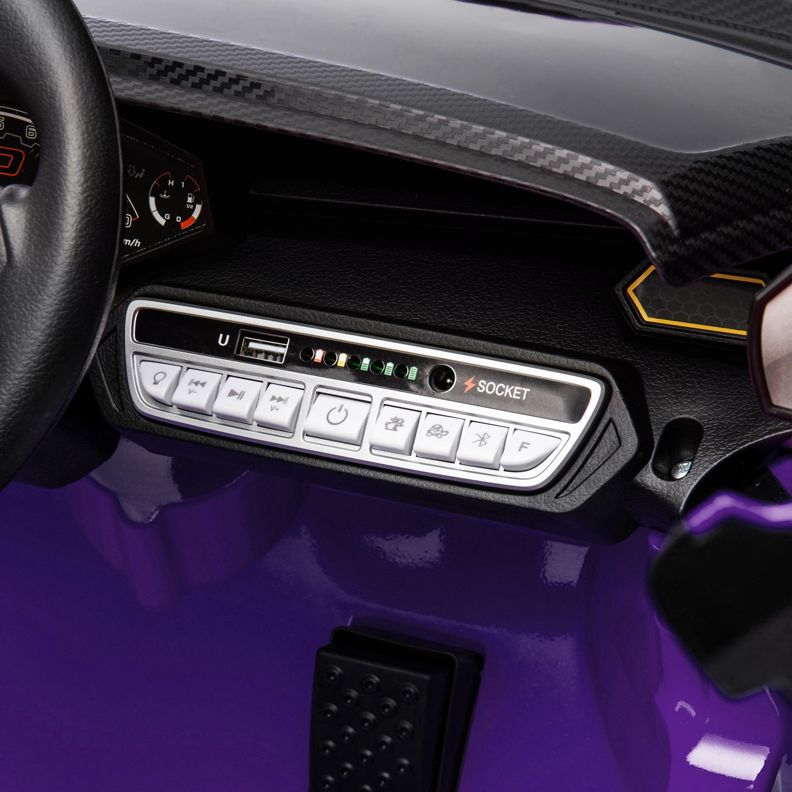 12v Lamborghini Autentica Licensed Kids Electric Car W/ Remote Control | Purple