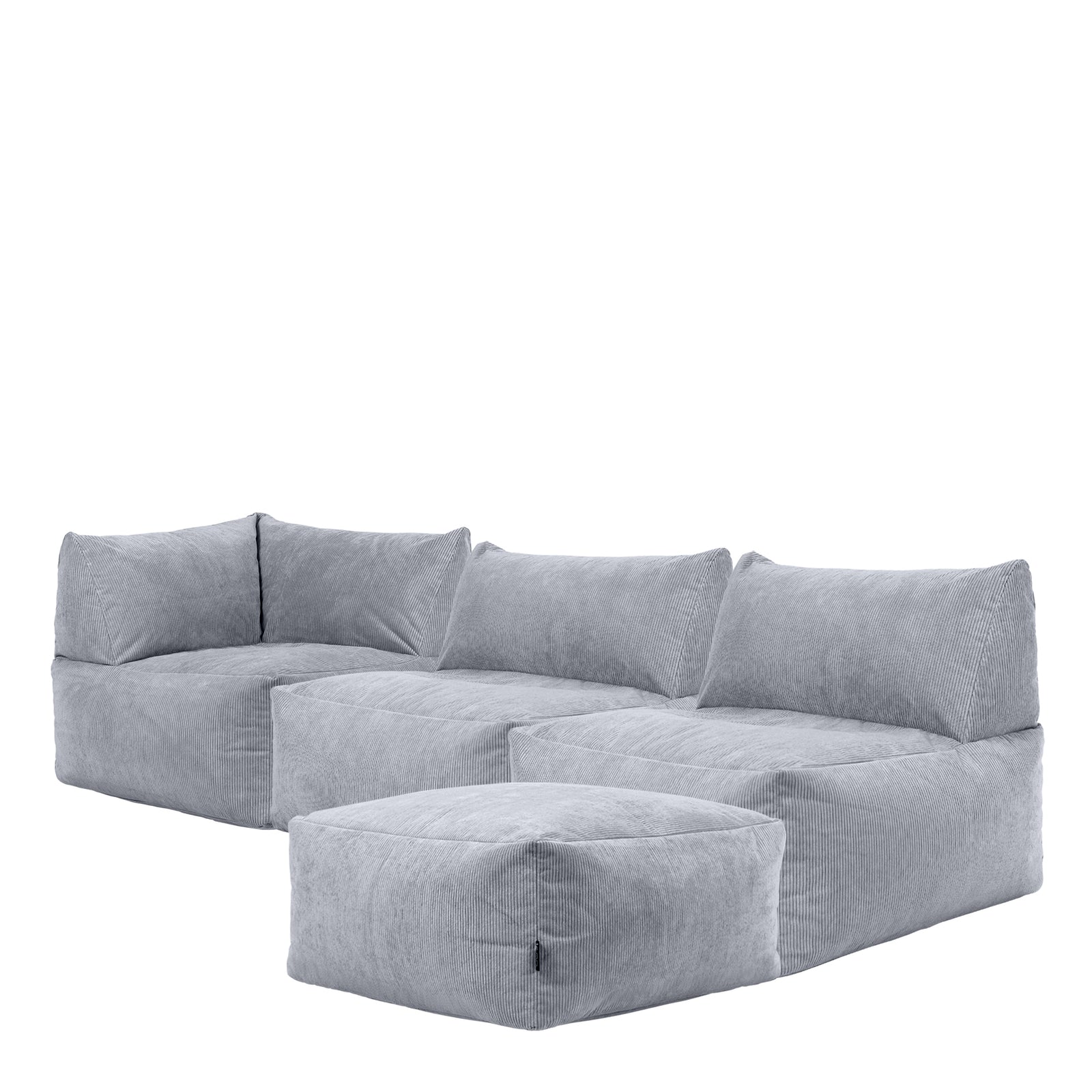 Tetra Cord 4pc Sofa Set | Charcoal
