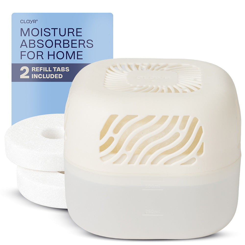 Airsip 500ml Refillable Dehumidifier With Calcium Chloride Refill | White