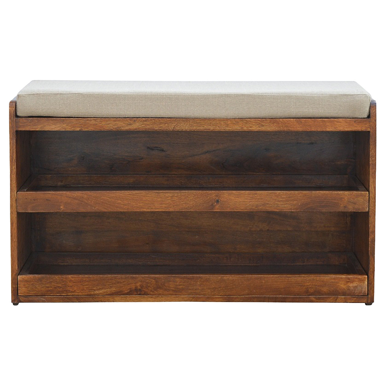 Solid Wood Mud Linen Pull Out Shoe Bench