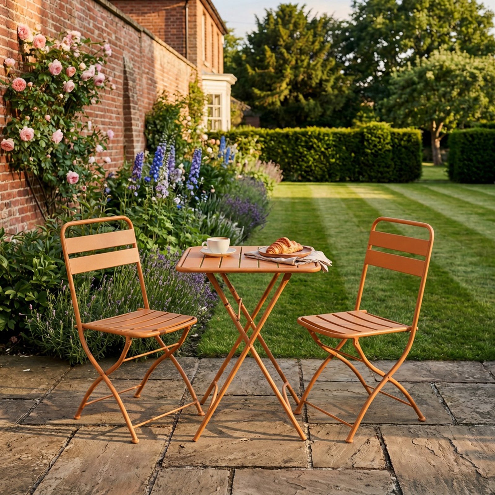 Colourways Vibrant Folding Patio Or Balcony Set | Orange