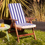 Outdoor High Back Seat Cushion Set Of 4 Deck Stripe
