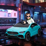 Aiyaplay Mercedes-amg Cla 45 Licensed 12v Ride On Car W/ Music | Blue
