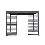 Anthracite Aluminium Pergola With 2 X Shutter Panels | 3m x 3m | Anthracite