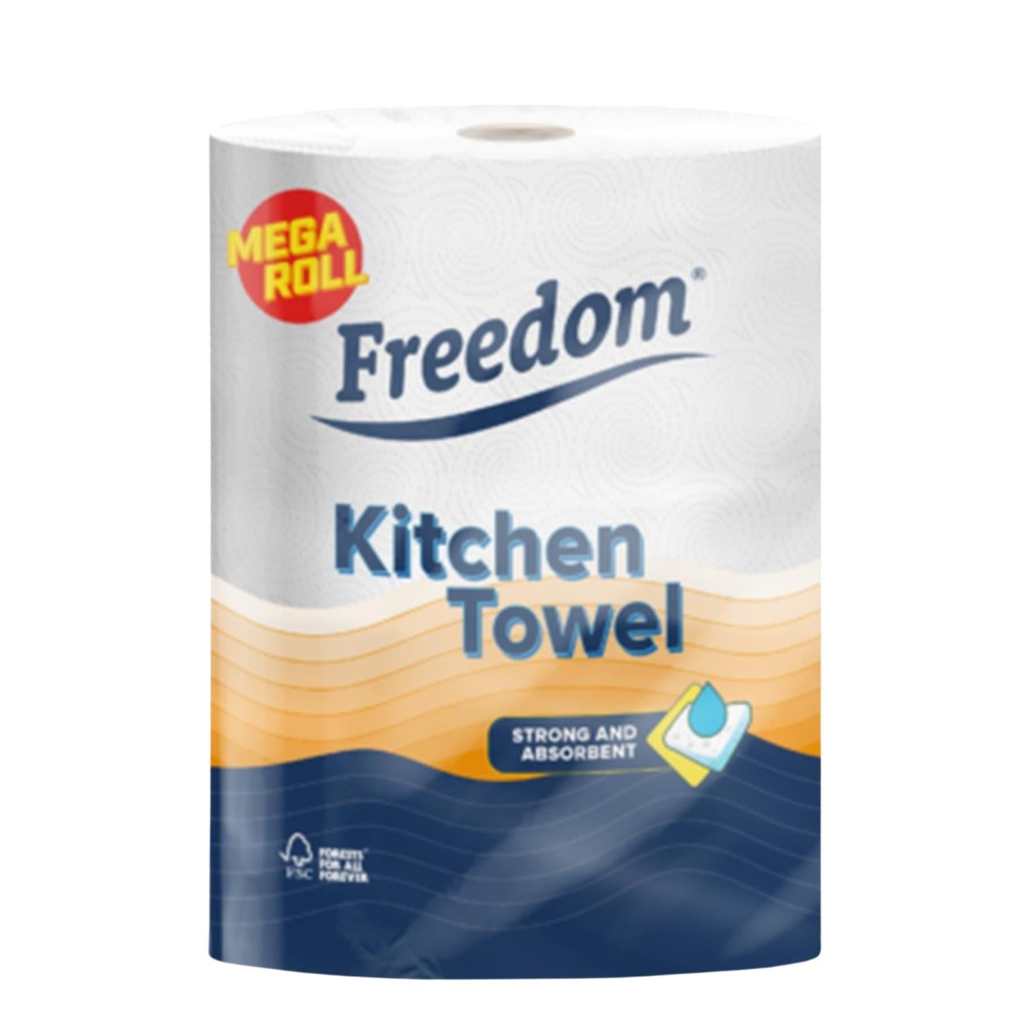 Freedom Soft White 3-ply 45 Rolls + Rhino Jumbo Kitchen Towels 24 Rolls