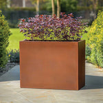 Long Zinc Galvanised Tall Trough Planter | 90cm x 30cm x 60cm | Copper
