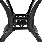 Square Cast Aluminium Garden Dining Table With Parasol Hole,80 X 73cm H