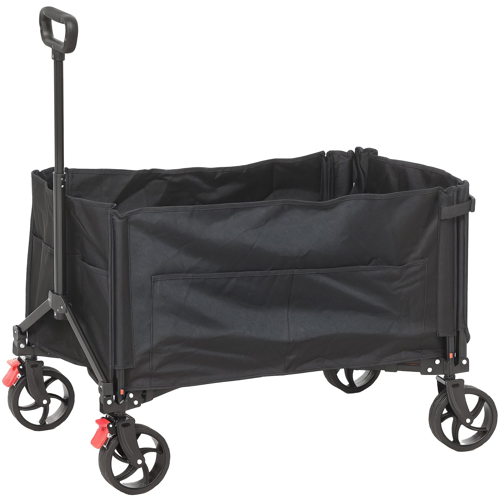 150l Folding Trolley, Collapsible Wagon | Black